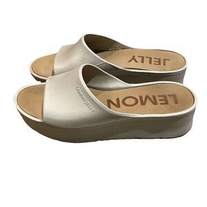 Lemon Jelly Warm Grey Sunny Platform Sandals Shoes Womens Size EU 39 US 9